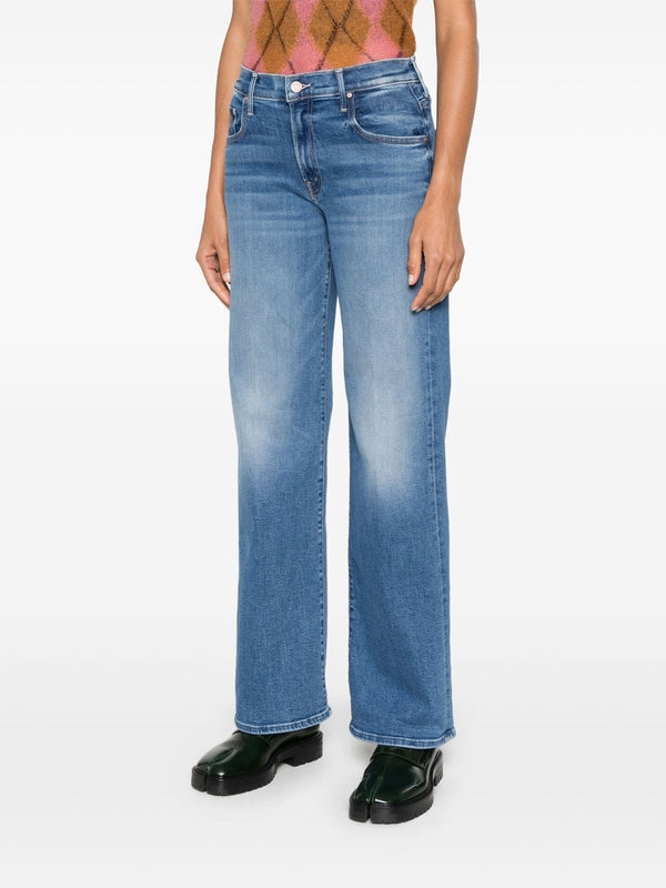 Straight Washed Denim Pants