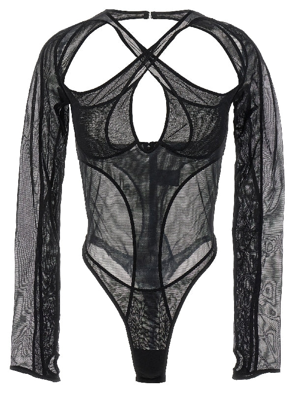 Criss-crossed Multi-Layer bodysuit Body Suits