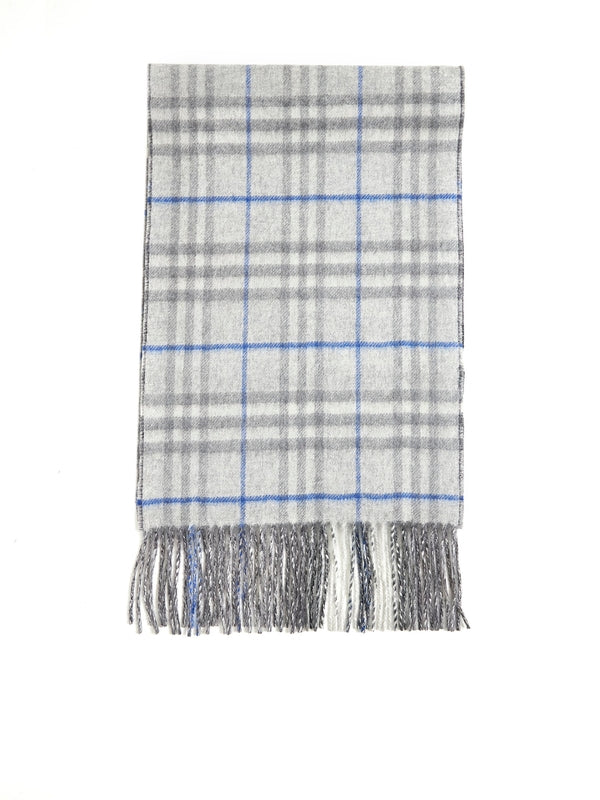 Check Fringe Cashmere Muffler