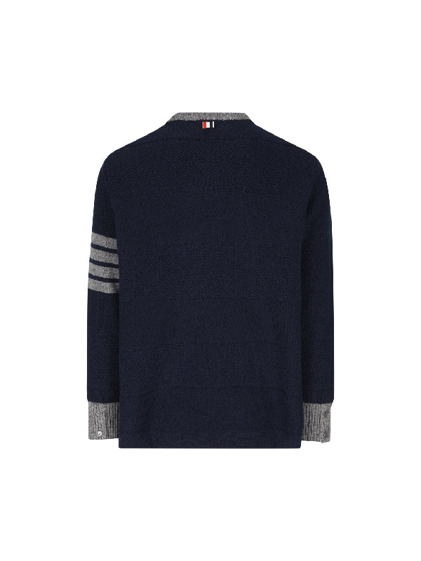 4-Bar Crewneck Knit