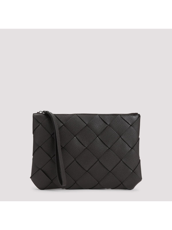 Diago Intrecciato Calfskin Clutch Bag