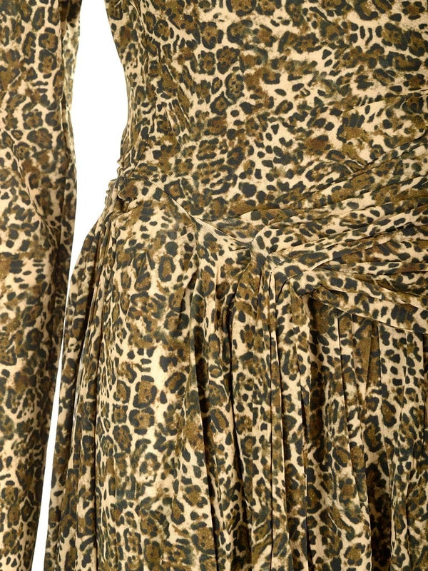 Zeidi Leopard Midi Dress