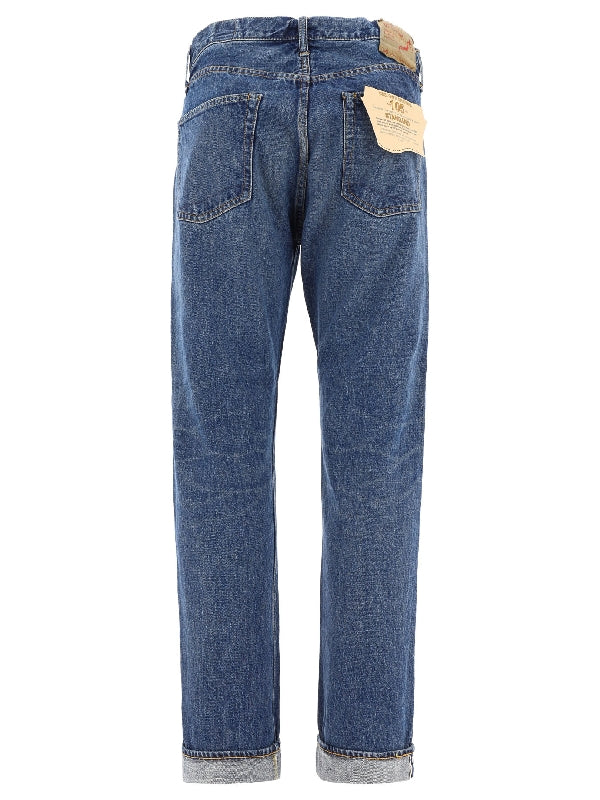 Turn-Up Hem Denim Pants