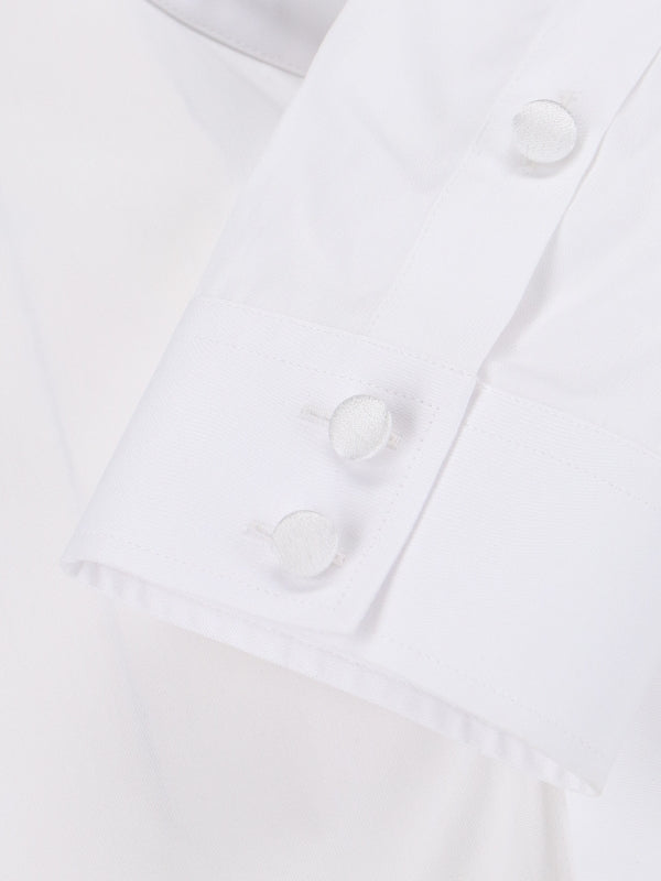 White Cotton Poplin Shirt