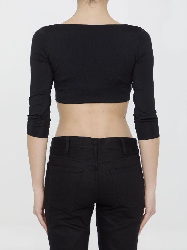 Drape Crop Silk Knit