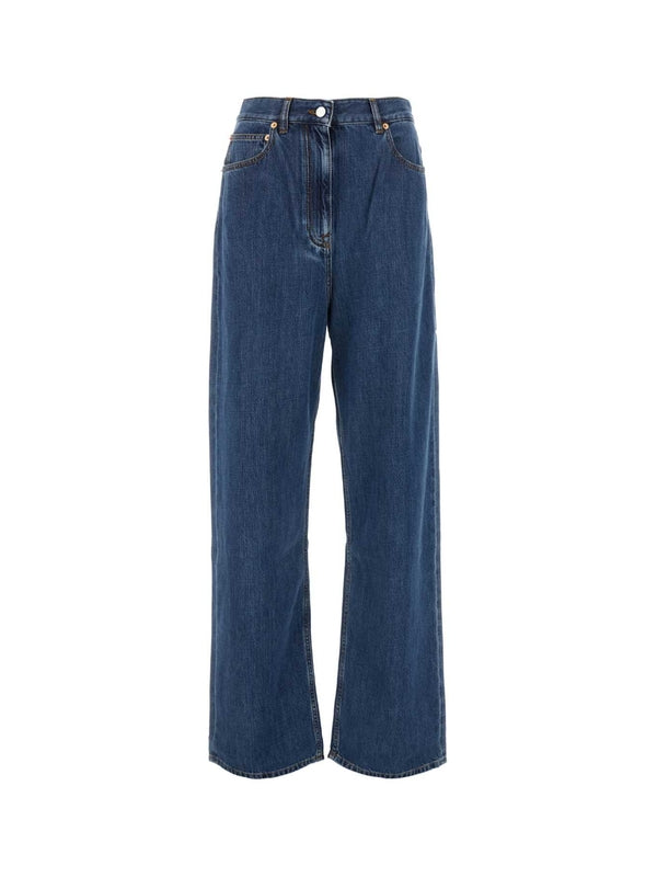 Back Logo Patch Denim Pants