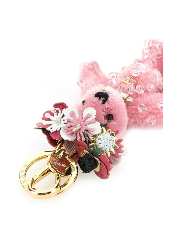 Triangle Logo Teddy Charm Keyring