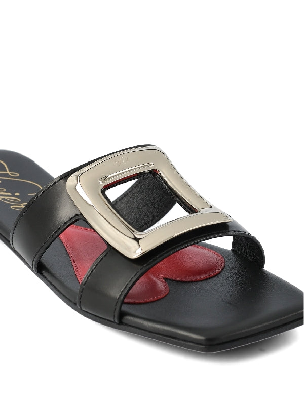 Viv Metal Buckle Leather Sandals