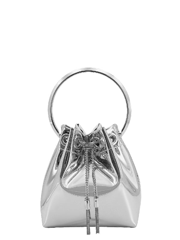 BON BON Metallic Leather Bucket Bag