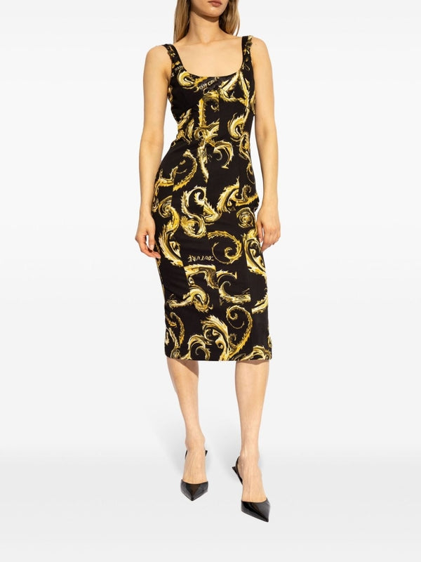 Allover Print Midi Dress