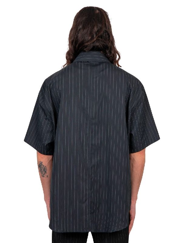 Stripe Cotton Short Sleeve Shirt