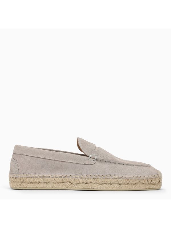 Suede Espadrille Loafers