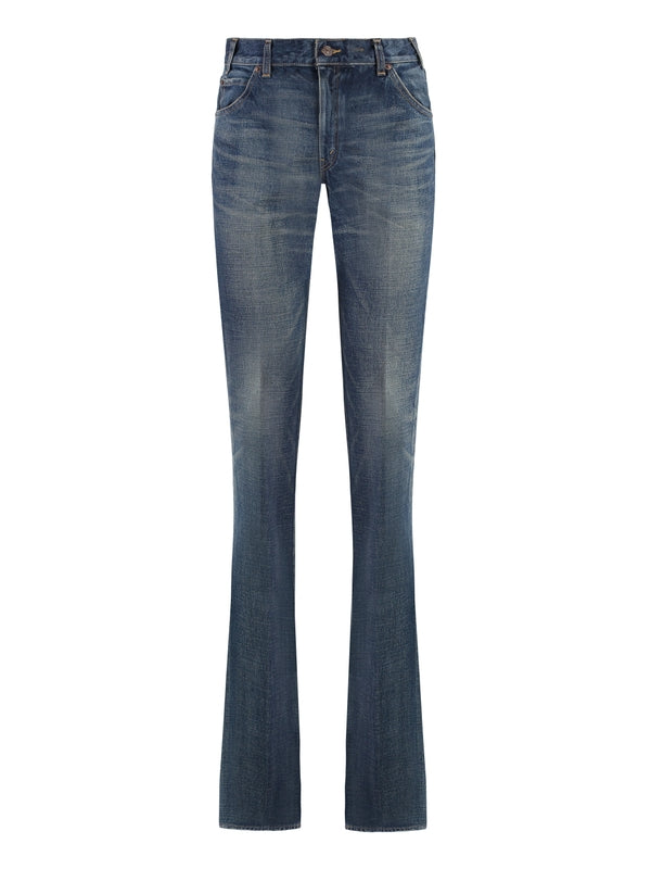 Flare Cotton Denim Pants