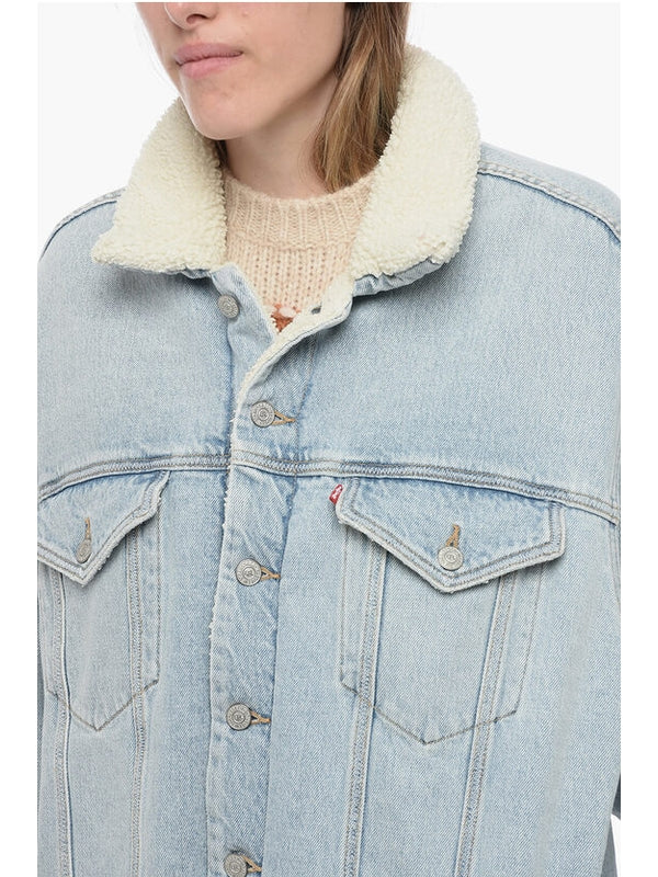 Levis Shearling Detail Denim Jacket