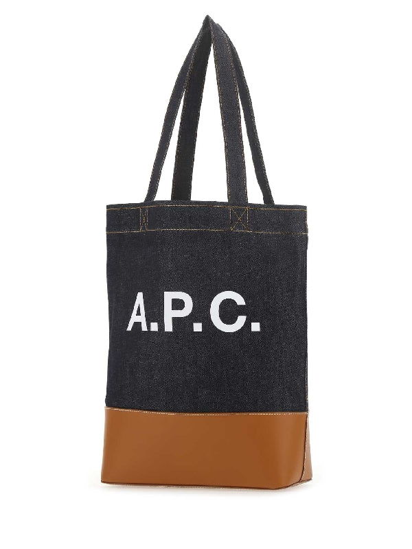 Axelle Logo Denim Shopper
  Bag