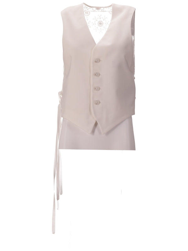 Ann Demeulemeester White Vests