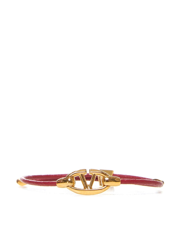 V Logo Embellished Bracelet