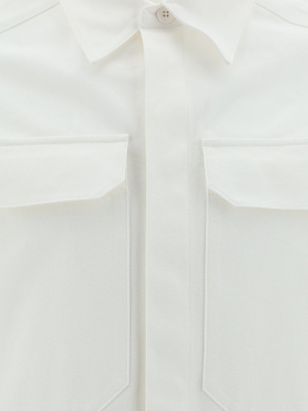 White Flappocket Longsleeve
  Shirt