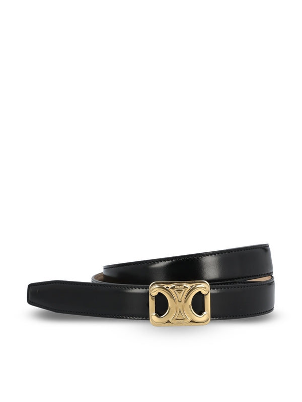 Celine Black Beige Leather Belts