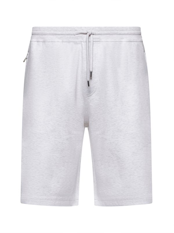 White Drawstring Cotton Shorts