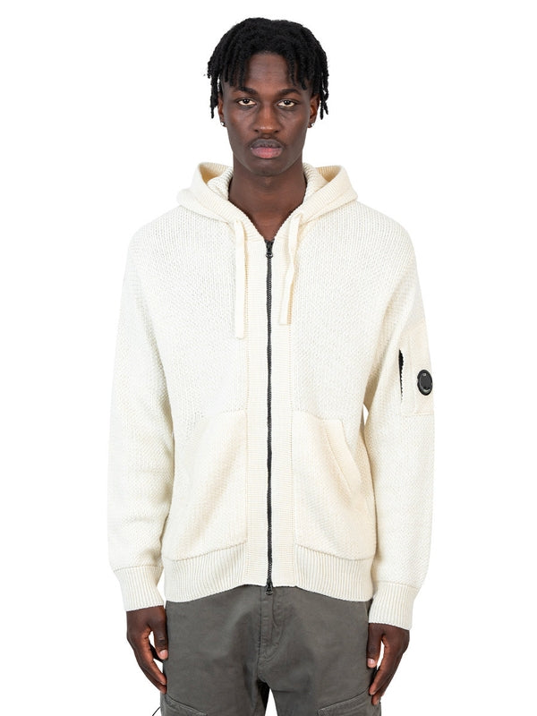 Wappen Patch Knit Hoodie Zipper