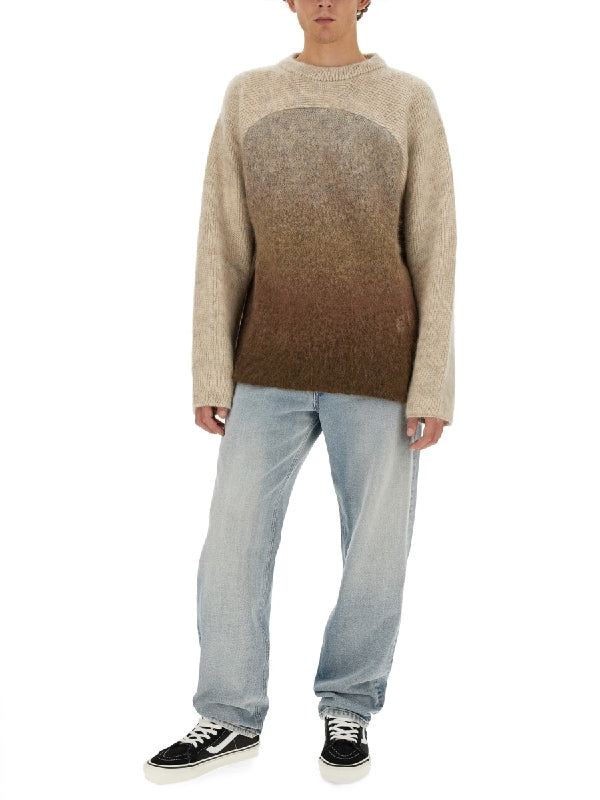 Gradient Effect Mohair Blend Knit