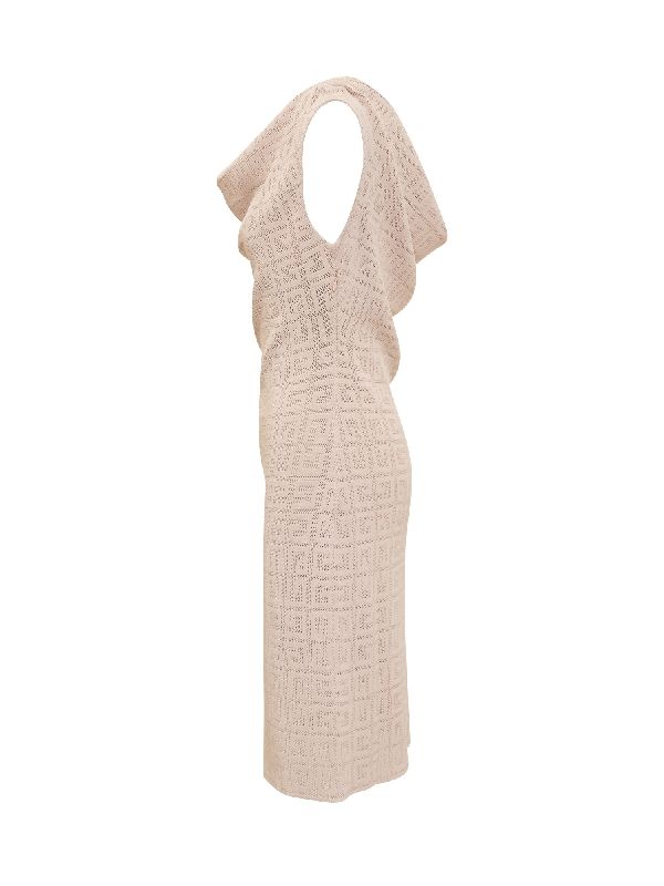 4g Jacquard Cowl Neck Dress