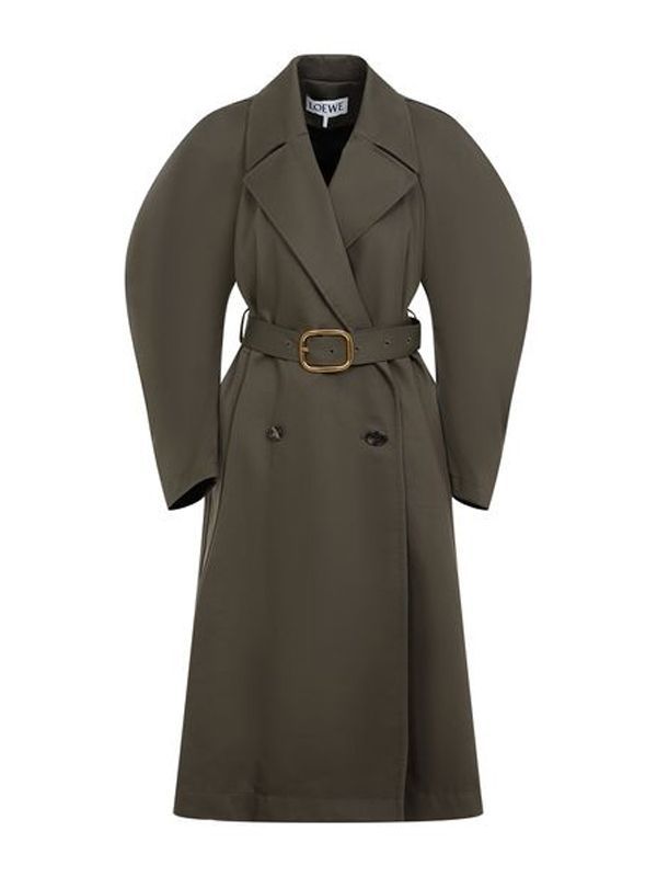 Balloon Sleeve
  Cotton Trench Coat