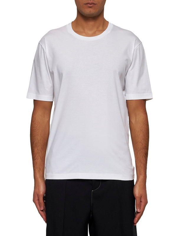 White Cotton Short Sleeve T-Shirt