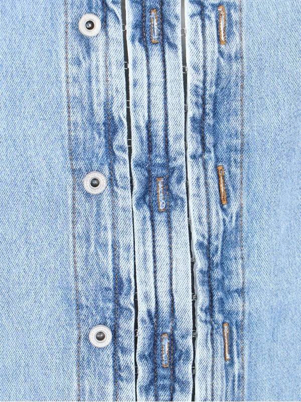 Hook-And-Eye Denim Shirt