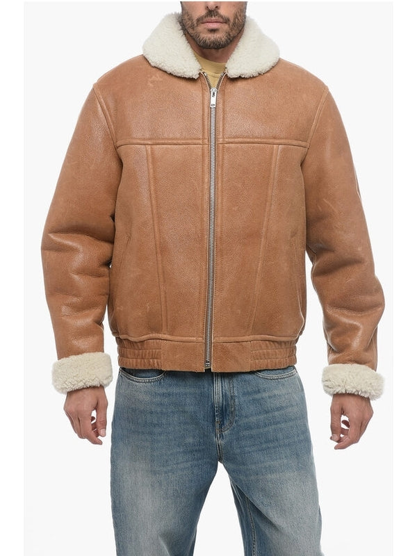 Aviator Shearling Leather Jacket