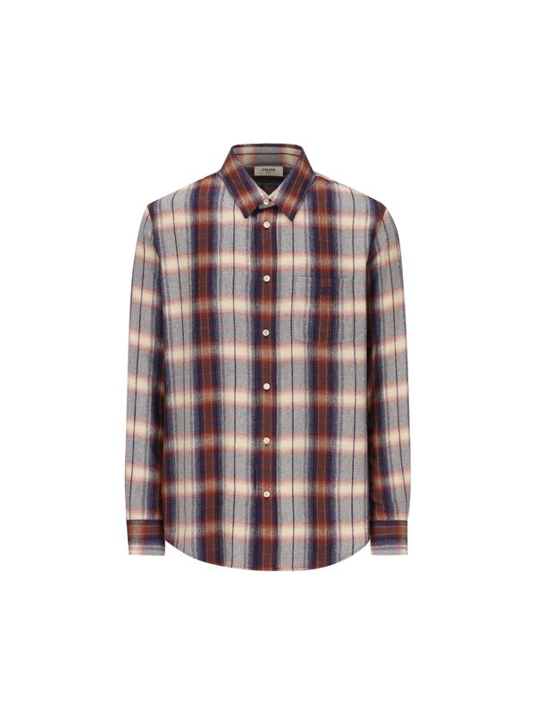 Triomphe Embroidery Pocket Check Shirt
