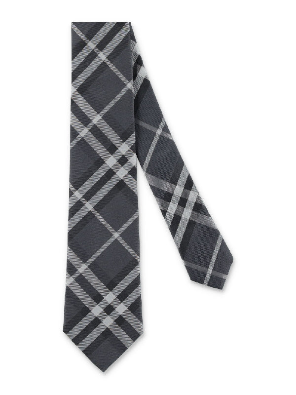 Manston Check Pattern Silk Tie