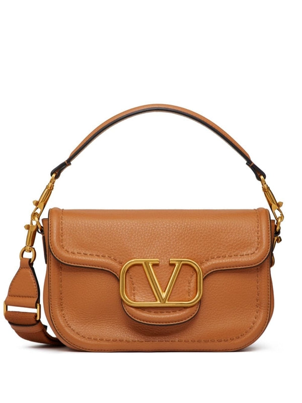 Alltime V Logo Leather
  Shoulder Bag