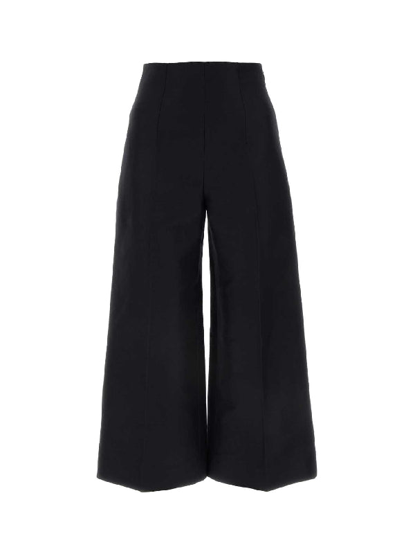 Wide Cotton Cropped Pants