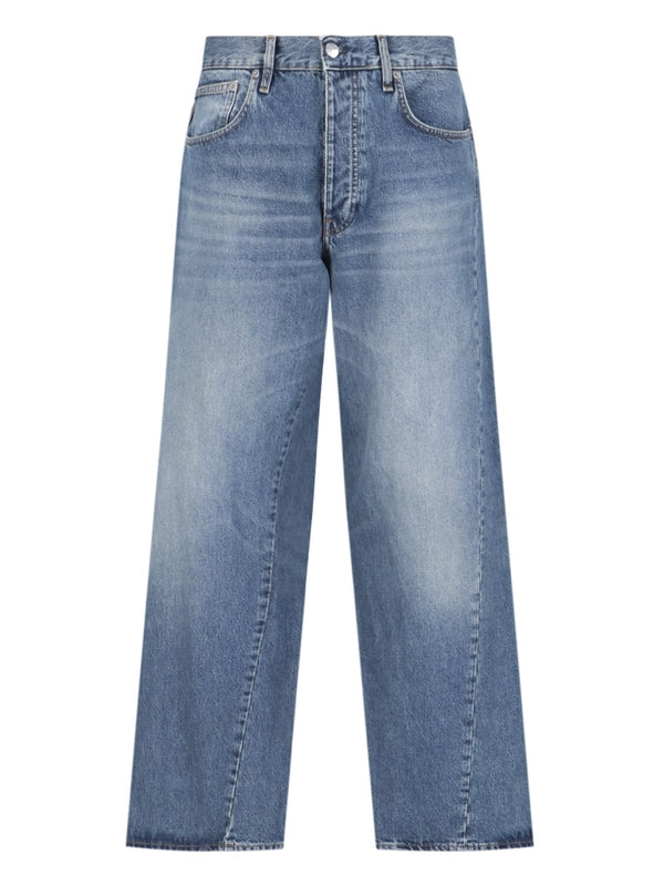 Wide Twist Denim Pants