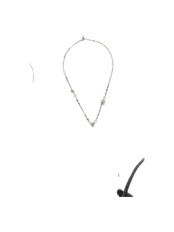 Alexander Mcqueen Silver White Necklaces