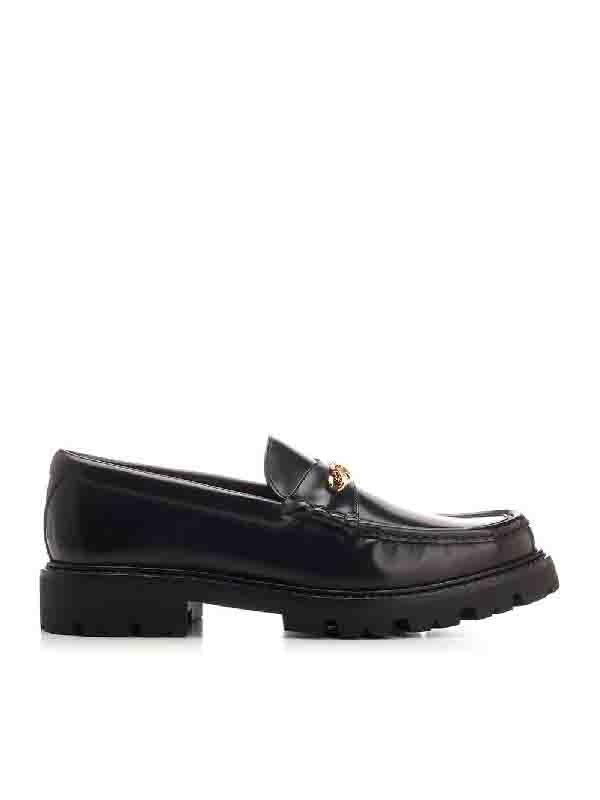Black Loafer with Triomphe Chain in Polished Leather Loafers
