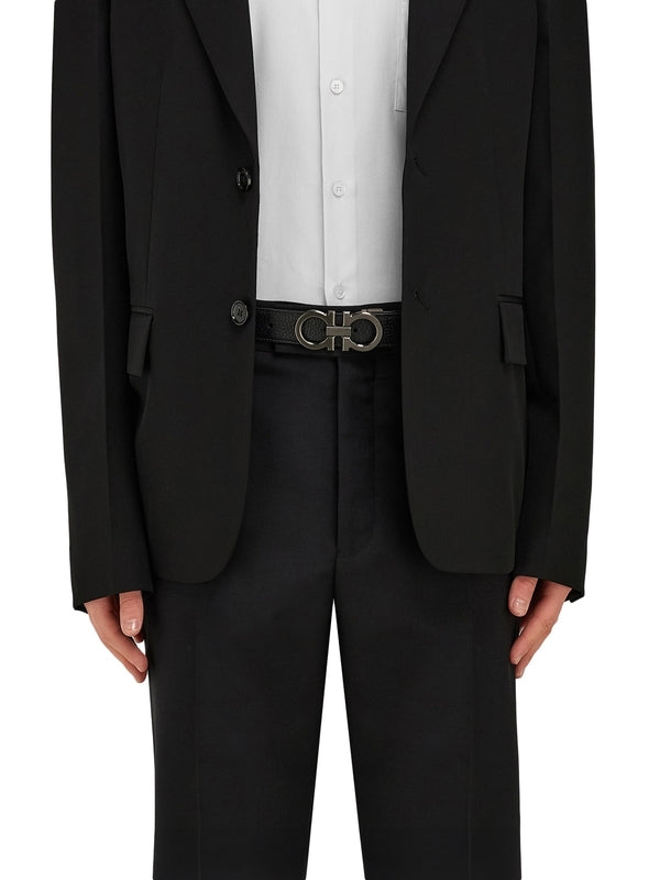 Ferragamo Black Brown Leather Belts