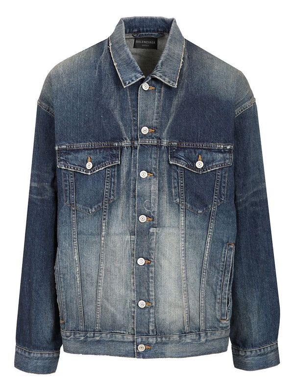 Back Logo Oversized Denim Jacket