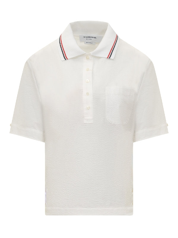 RWB Trim Collar Accent Polo Shirt