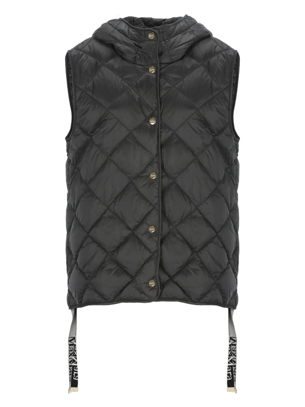 Trefa Logo Strap Hooded Quilted Puffer Vest