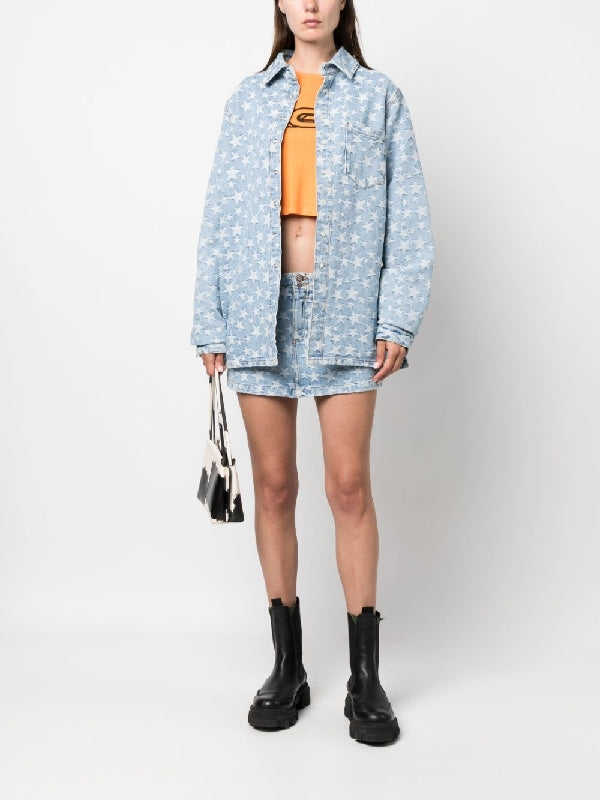 Star Jacquard Denim Shirt