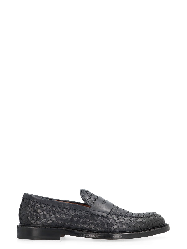 Woven Leather Penny Loafer