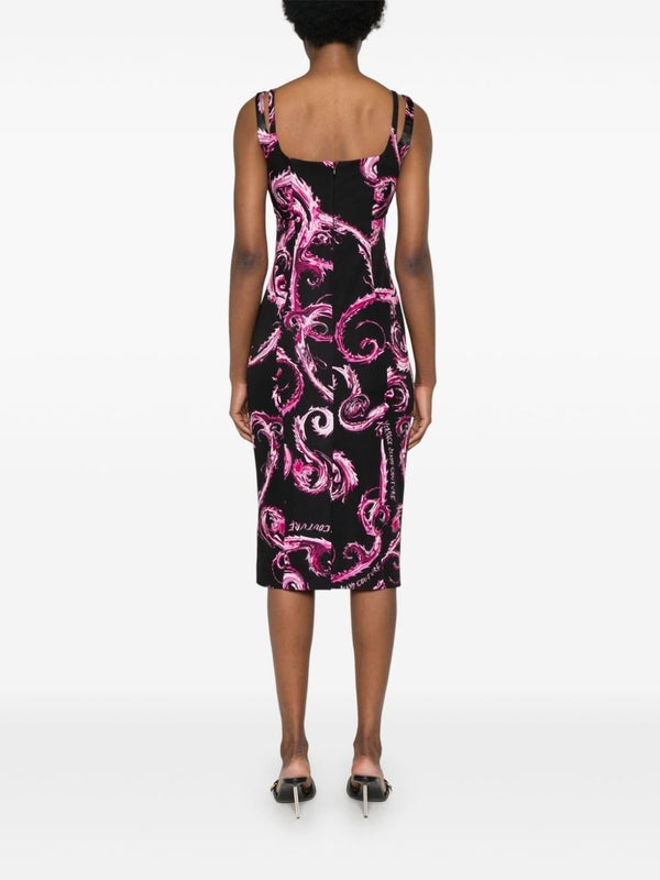 Allover Print Midi Dress