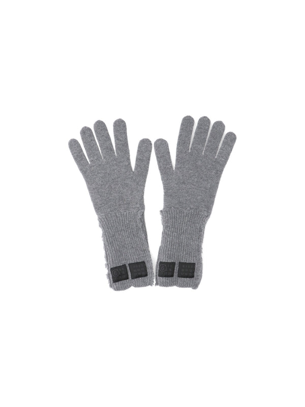 Mm6 Maison Margiela Grey Wool Gloves