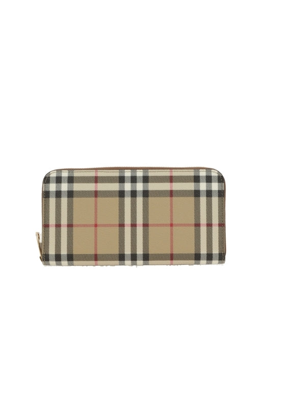 Burberry Beige Checked Wallets