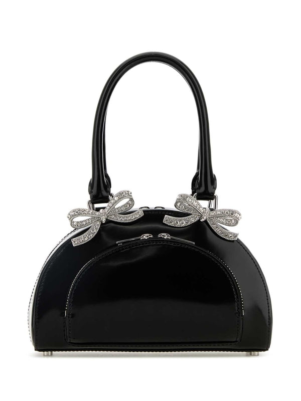 Bow Leather Mini Tote Bag