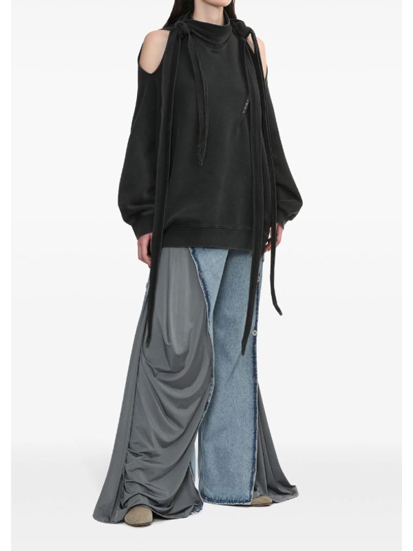 Side Button Hybrid Denim Pants