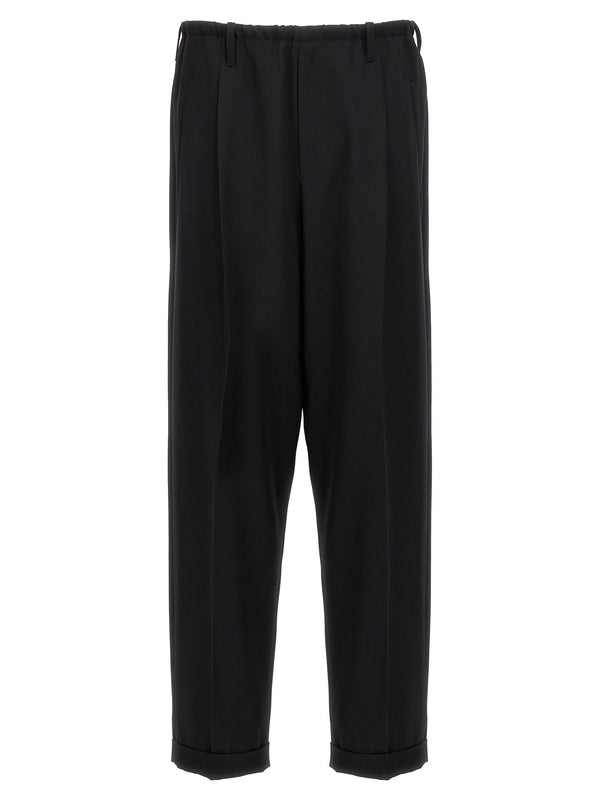 Pleated Banded Wool Pants